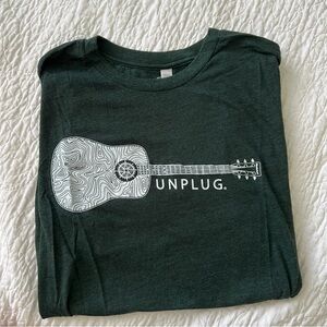 Men's Unplug Graphic Tee - Dark Green